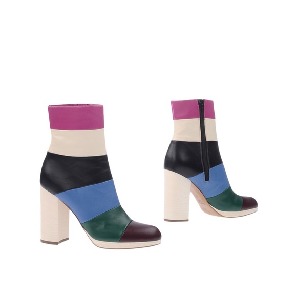 New Valentino Garavani Colorblock Ankle Boots - Picture 5 of 8